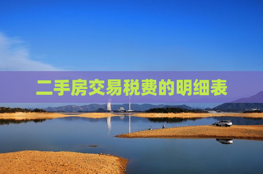 二手房交易税费的明细表