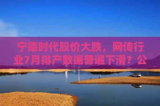 宁德时代股价大跌，网传行业7月排产数据普遍下滑？公司回应：情况良好