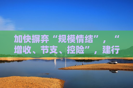 加快摒弃“规模情结”，“增收、节支、控险”，建行股东大会披露下半年发展总方向
