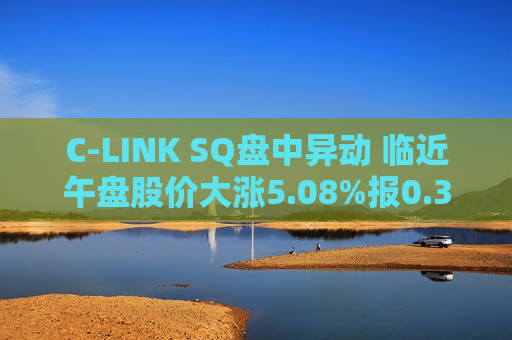 C-LINK SQ盘中异动 临近午盘股价大涨5.08%报0.310港元