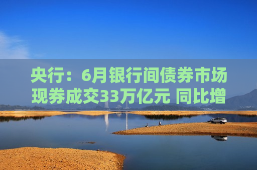 央行：6月银行间债券市场现券成交33万亿元 同比增加34.8%