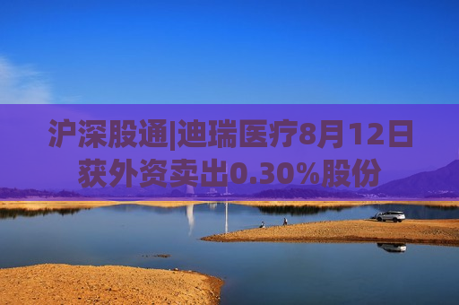 沪深股通|迪瑞医疗8月12日获外资卖出0.30%股份