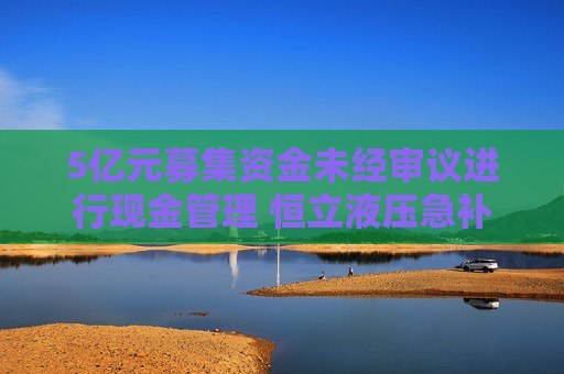 5亿元募集资金未经审议进行现金管理 恒立液压急补“漏洞”