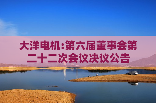 大洋电机:第六届董事会第二十二次会议决议公告