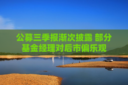 公募三季报渐次披露 部分基金经理对后市偏乐观