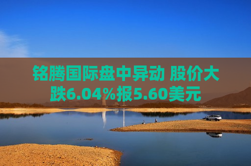铭腾国际盘中异动 股价大跌6.04%报5.60美元