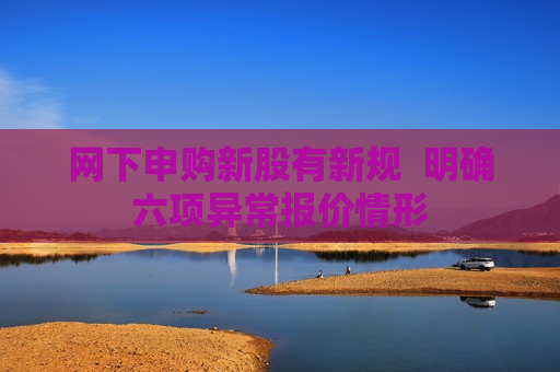 网下申购新股有新规  明确六项异常报价情形
