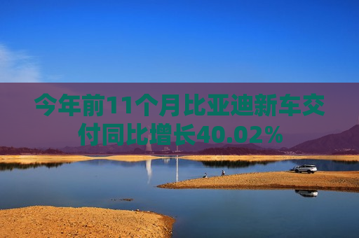 今年前11个月比亚迪新车交付同比增长40.02%