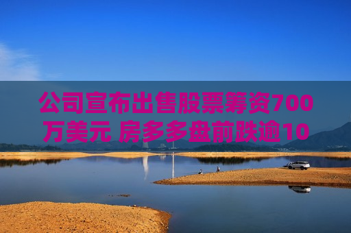 公司宣布出售股票筹资700万美元 房多多盘前跌逾10%