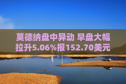 莫德纳盘中异动 早盘大幅拉升5.06%报152.70美元