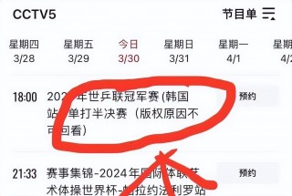 乒乓球比赛直播cctv5(乒乓球比赛直播CCTV5时间表)