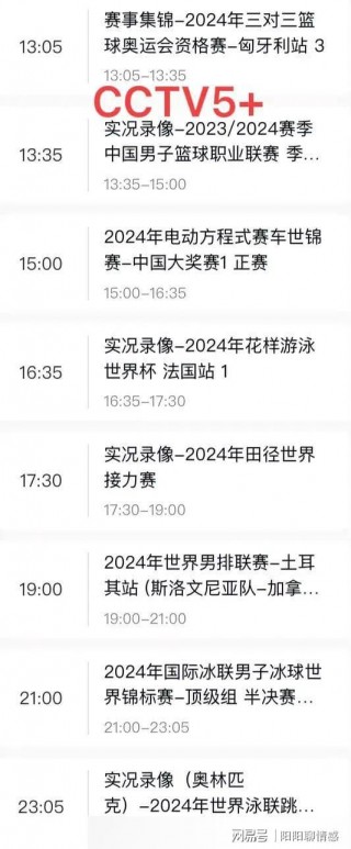 cctv5+今日节目表直播节目(cctv5+今日节目表直播节目单)