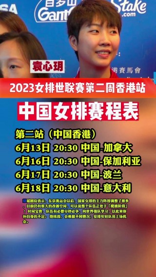 女排世联赛2023赛程(女排世联赛2023赛程表朱婷)