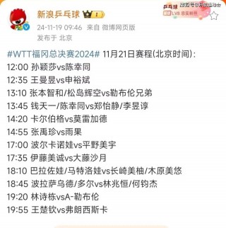 乒乓总决赛赛程(乒乓总决赛赛程新加坡)