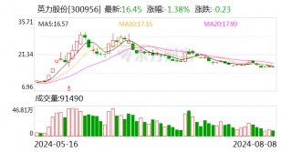 英力股份：上半年净利润约为510.1万元