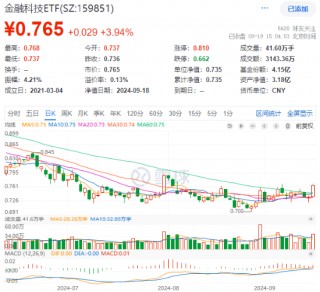 高弹性凸显！两股20CM涨停，南天信息4天3板，金融科技ETF（159851）放量拉涨近4%！