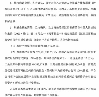 耗时两年多，大北农与正邦科技股权 *** 纠纷终和解，涉及金额超5亿元