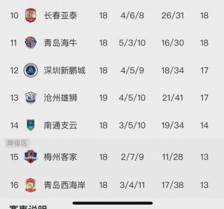 中超积分榜2019(中超积分榜2019赛程表)