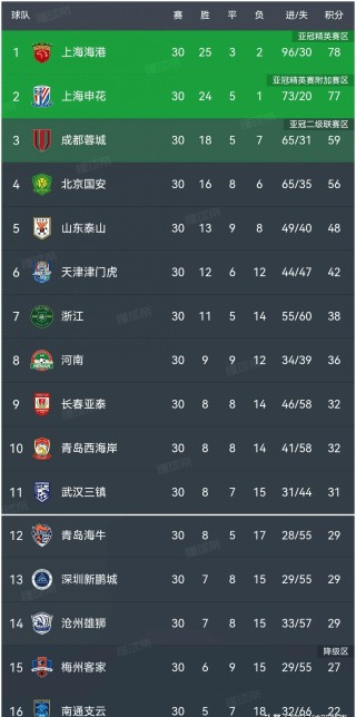 山东泰山队积分榜(山东泰山队2021积分)