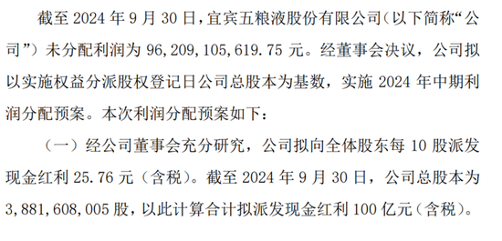 大手笔分红！拟10派25.76元  第1张